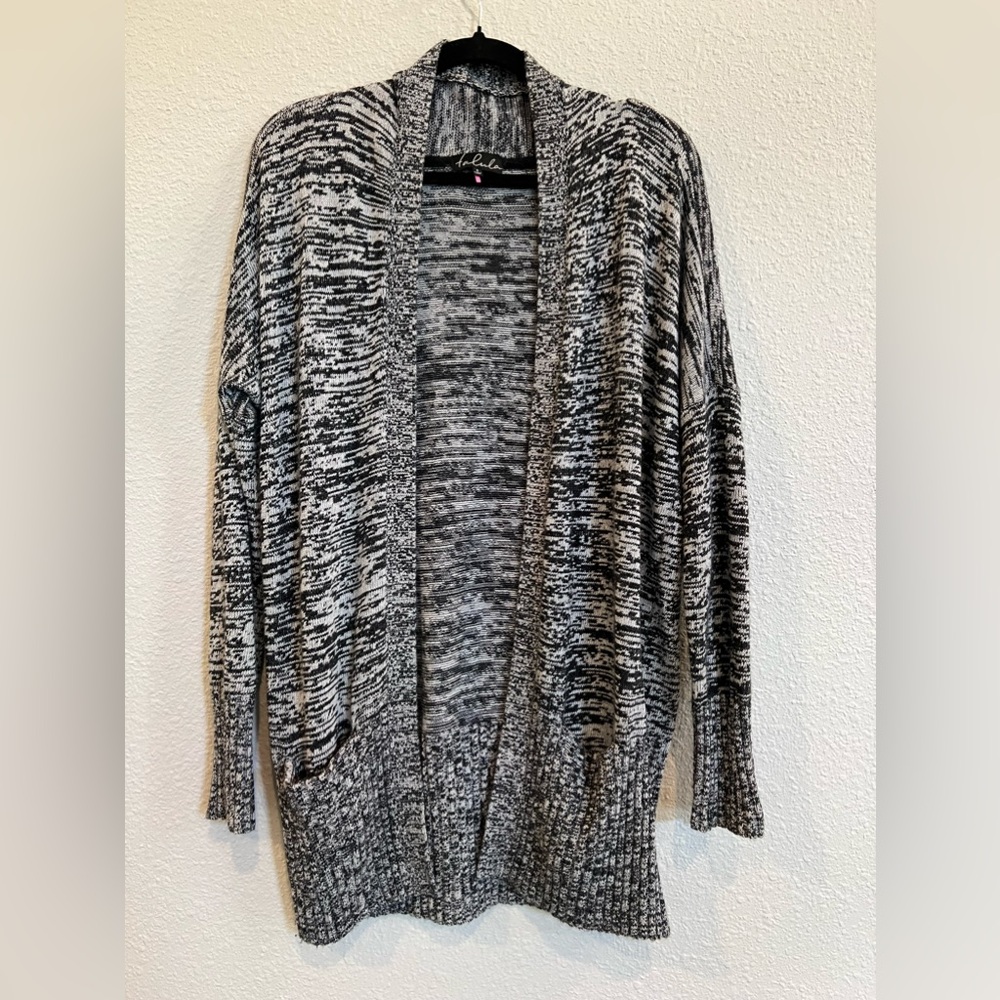 #470 Talula Black and White Cardigan Sweater Small